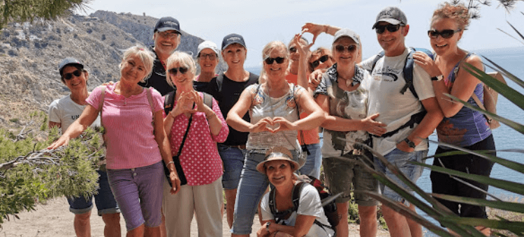 Gruppenfoto an der Steilküste der Costa del Sol